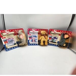 Vintage 1999 McDonald Ty Teenie Beanie Baby American Trio Libearty Righty Lefty
